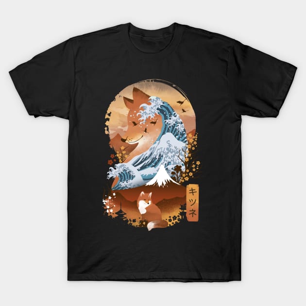 Kitsune Landscape T-Shirt by DANDINGEROZZ